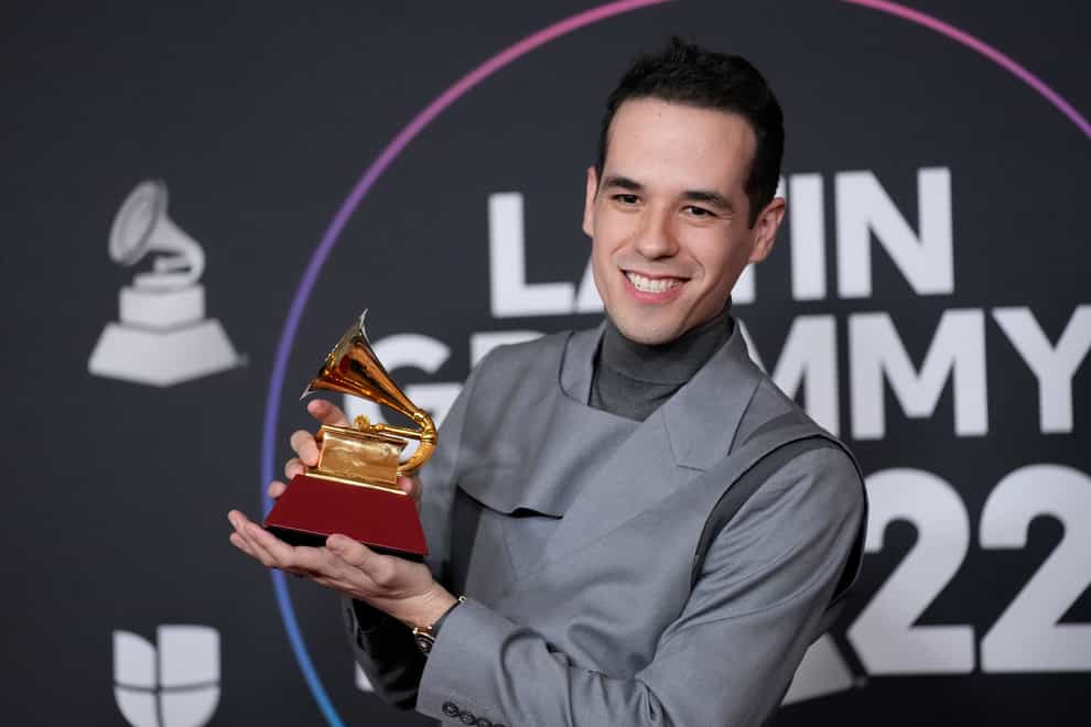 Edgar Barrera at the 2022 Latin Grammy awards (John Locher/AP/PA)