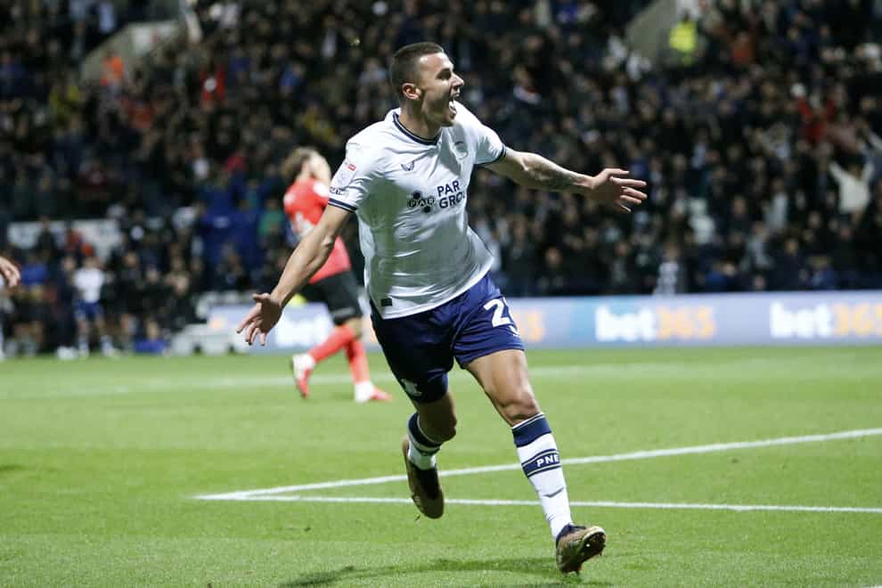 Milutin Osmajic scored his first goal in English football to keep Preston at the top of the Championship (Will Matthews/PA)