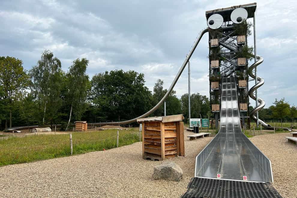 The Giant houses three adrenalin-pumping slides in Billund’s Wow Park (Wesley Johnson/PA)