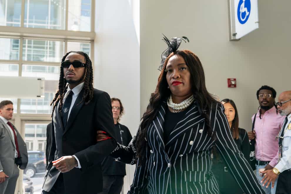 Quavo arrives at the Annual Black Legislative Conference for a panel discussion on gun violence prevention in Washington (Stephanie Scarbrough/AP/PA)