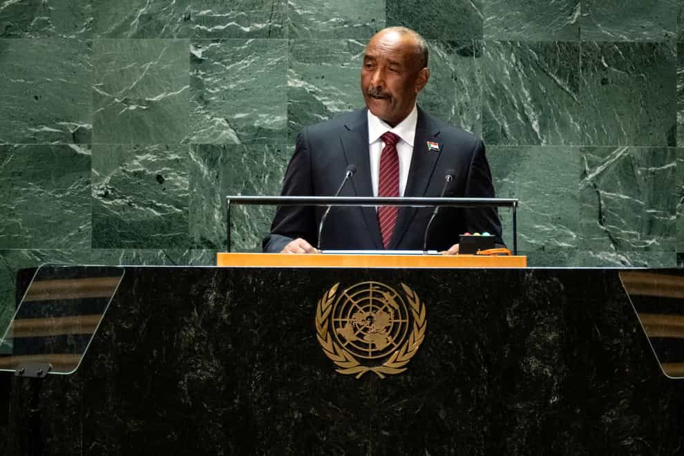 Abdel-Fattah Al-Burhan Abdelrahman Al-Burhan, President of the Transitional Sovereign Council of Sudan, addresses the 78th session of the United Nations General Assembly (Craig Ruttle/AP)