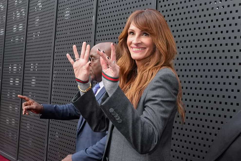 Julia Roberts was on the front row at Gucci (Luca Bruno/AP)