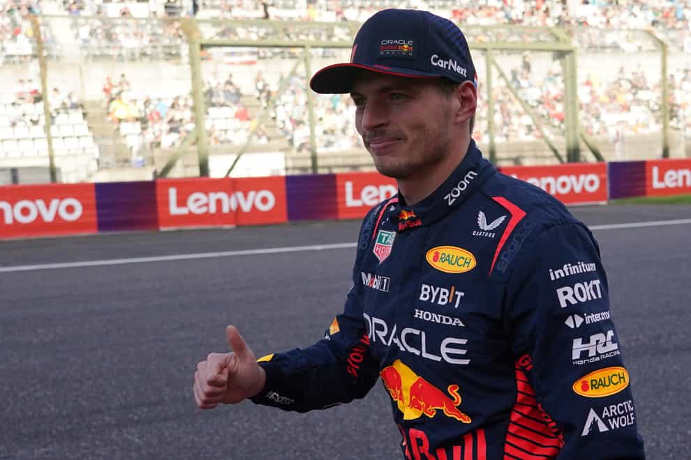 Red Bull driver Max Verstappen will start on pole at the Japanese Grand Prix (Toru Hanai/AP)