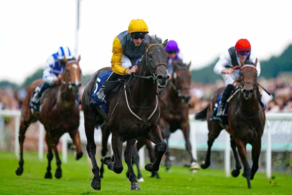 Indian Run (centre) winning the Acomb Stakes at York (Mike Egerton/PA)