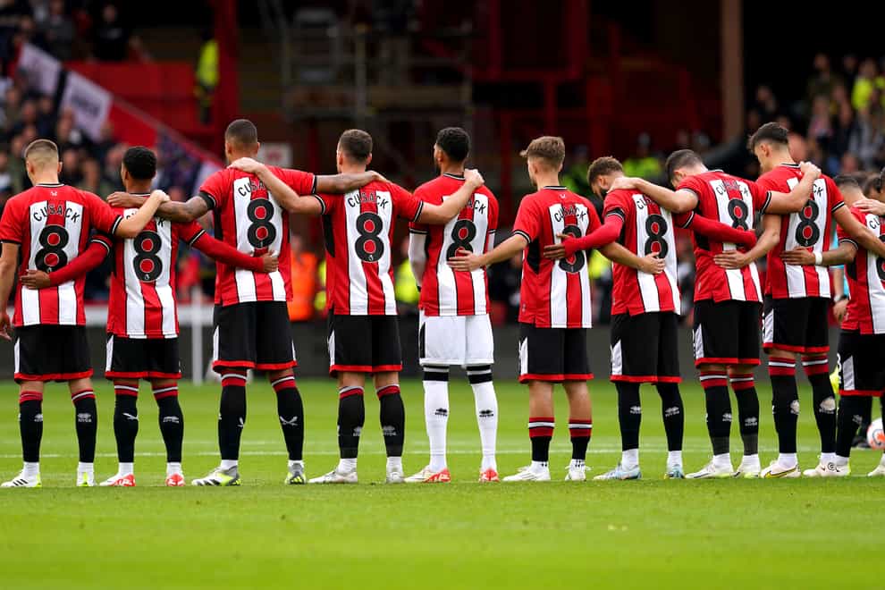 Sheffield United’s match against Crystal Palace in the Women’s Championship has been postponed following the death of Maddy Cusack (Martin Rickett/PA)