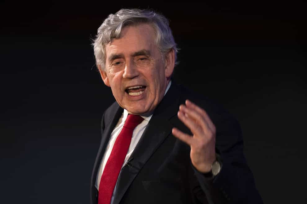 Former prime minister Gordon Brown underscored the importance of scientific collaboration such as Horizon Europe (Jane Barlow/PA)