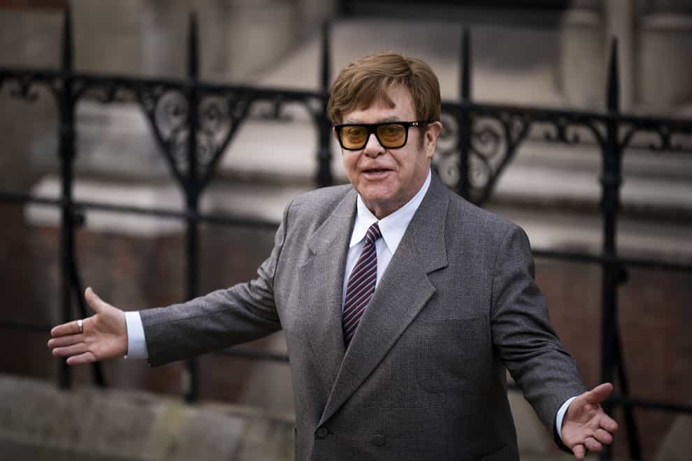 Sir Elton John has released a joint statement on remarks made by the Home Secretary (Aaron Chown/PA)