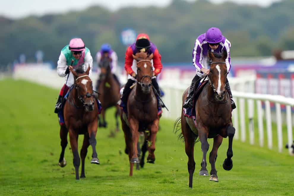 Continuous ridden by Ryan Moore wins the Betfred St Leger Stakes during the Betfred St Leger Festival at Doncaster Racecourse (Tim Goode/PA)