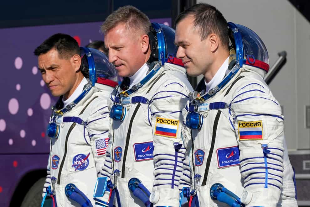 Nasa astronaut Frank Rubio, and cosmonauts Sergey Prokopyev and Dmitri Petelin have returned to Earth (Dmitri Lovetsky/AP)