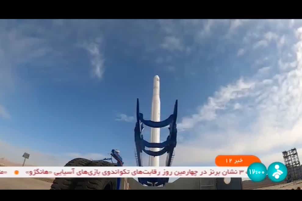 A Noor-3 satellite was launched from an undisclosed location (IRIB via AP)