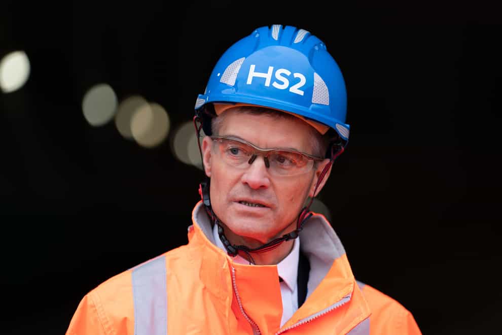 Transport Secretary Mark Harper said he would not be drawn on ‘speculation’ surrounding HS2’s future (Joe Giddens/PA)