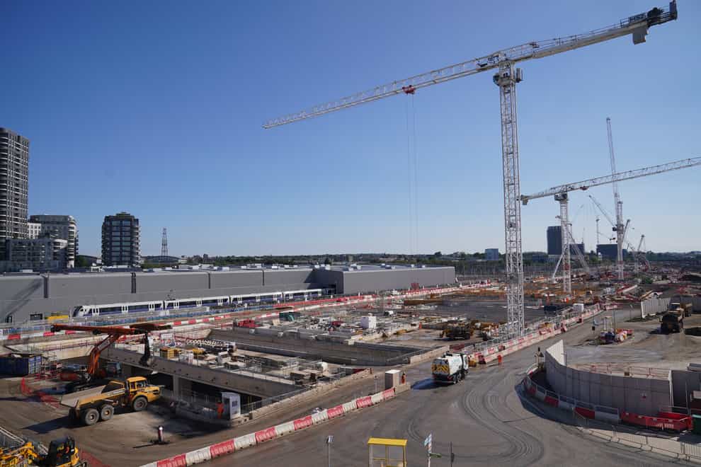 A general view during a tour of the HS2 site at Old Oak Common station in west London (Lucy North/PA)