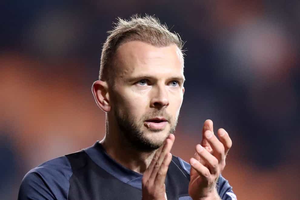 Jordan Rhodes scored from the spot for Blackpool (Isaac Parkin/PA).