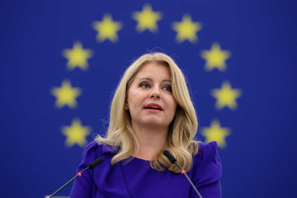 President of Slovakia Zuzana Caputova opposed a plan of her country’s caretaker government to send further military aid to Ukraine (AP/PA)