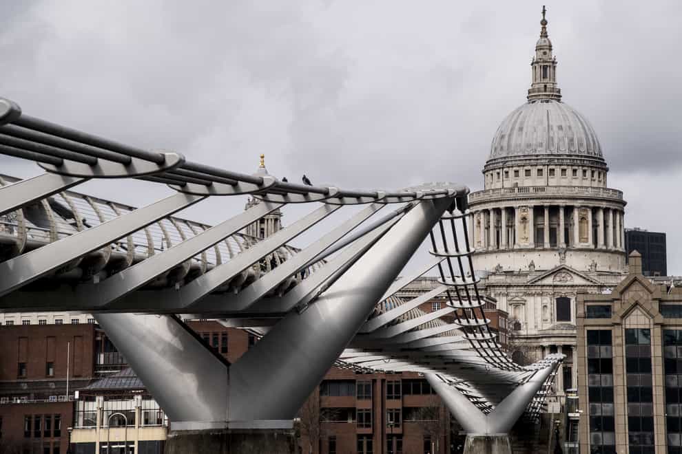The Millennium Bridge links St Paul’s Cathedral with Tate Modern (Ian West/PA)