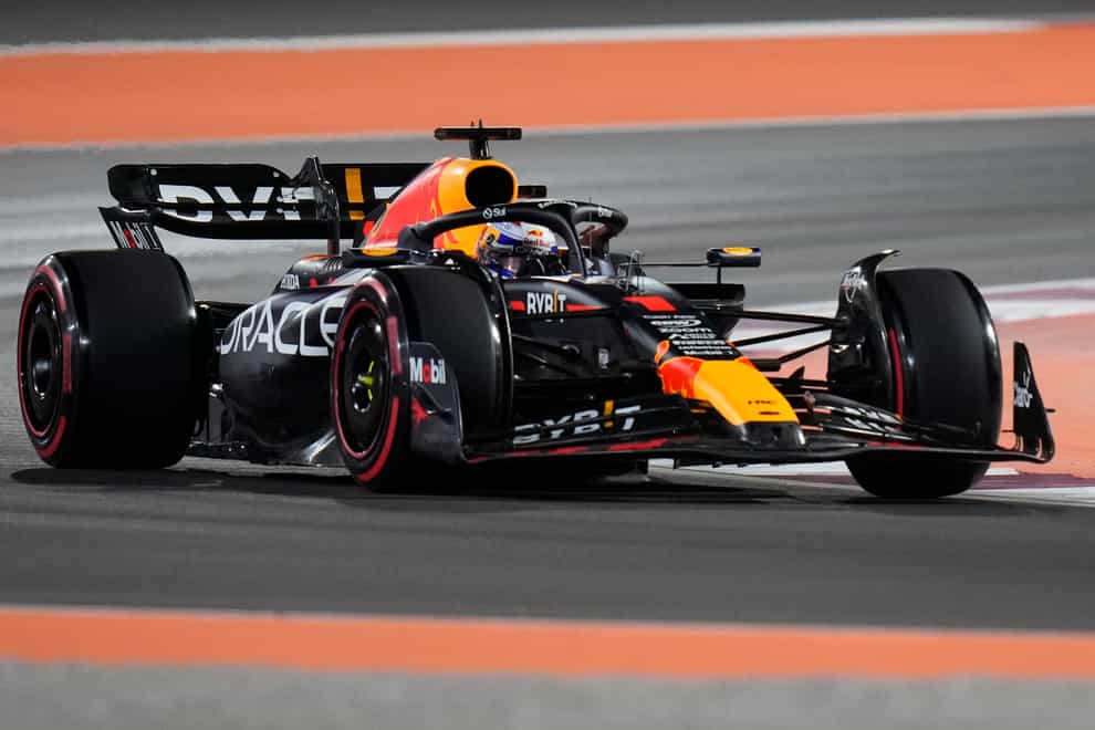 Max Verstappen on his way to pole position in Qatar (Darko Bandic/PA).