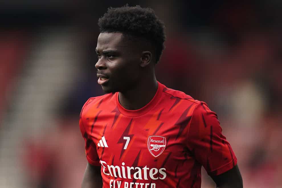 Bukayo Saka will not link up with the England squad for upcoming fixtures against Australia and Italy (Robbie Stephenson/PA)