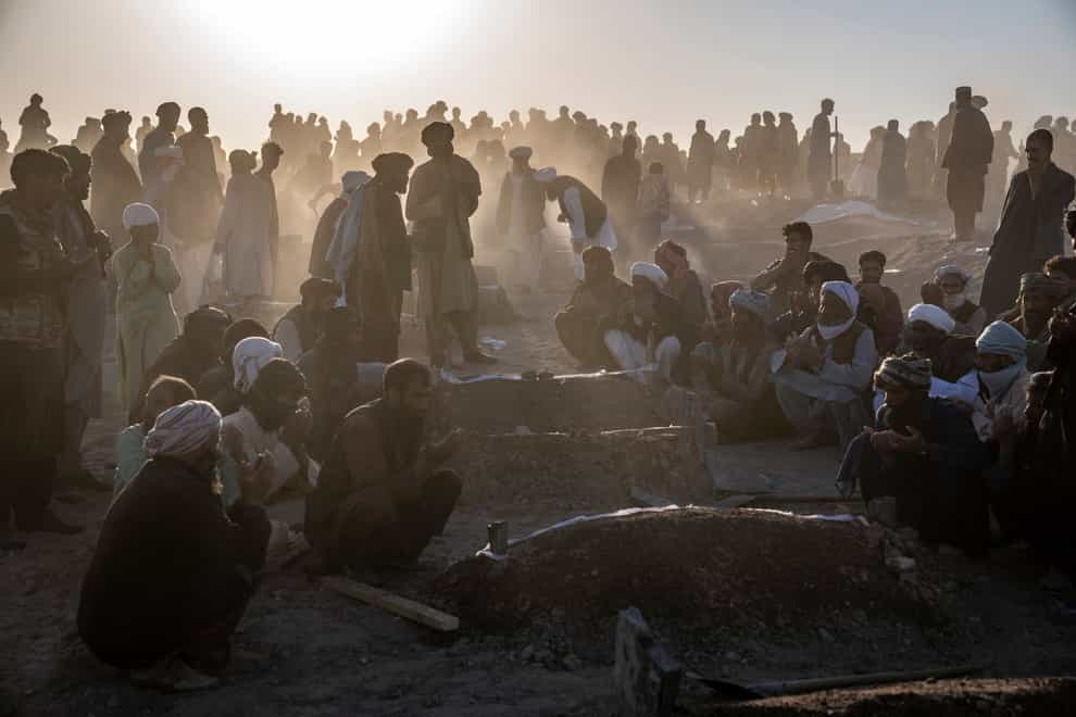 Taliban officials said more than 2,000 people had died across Herat after the earlier quakes (Ebrahim Noroozi/AP)
