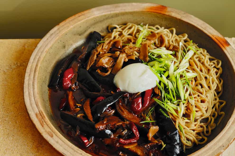 Aubergine mixed noodles from Ramen Forever (Laura Edwards/PA)