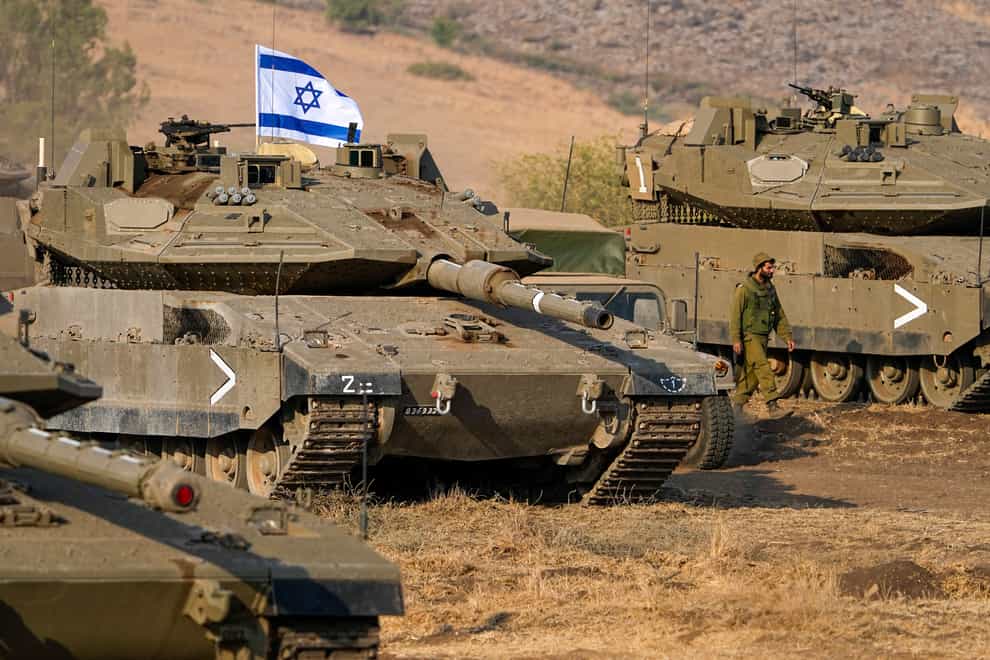 An Israeli military spokesman said that forces ‘are preparing for a ground manoeuvre’ (Ariel Schalit/AP)