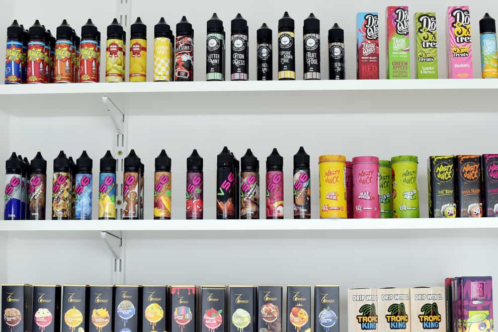 Steve Barclay said he is worried about the increasing numbers of children trying vaping, attracted by bright packaging and sweet-like flavours (PA)