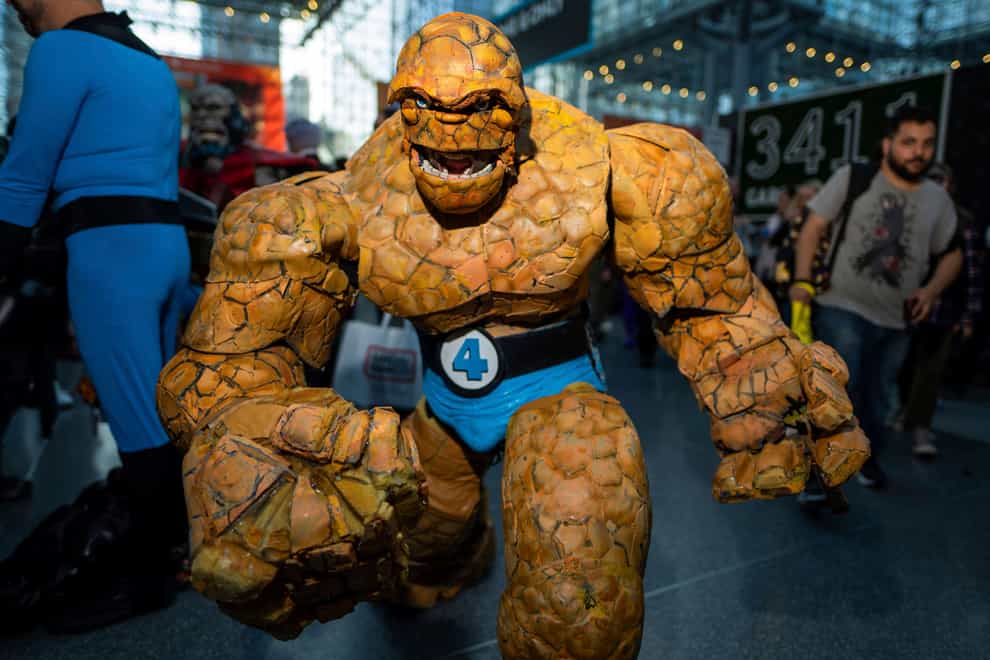 A person dressed as The Thing from the Fantastic Four at the New York Comic Con (Charles Sykes/Invision/AP)