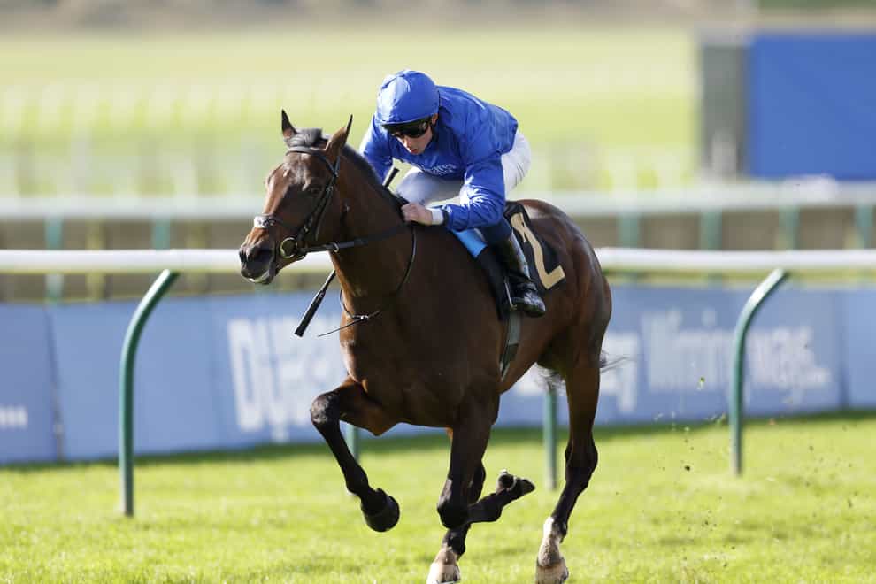Ancient Wisdom and William Buick coming home to win the Emirates Autumn Stakes (Nigel French/PA)
