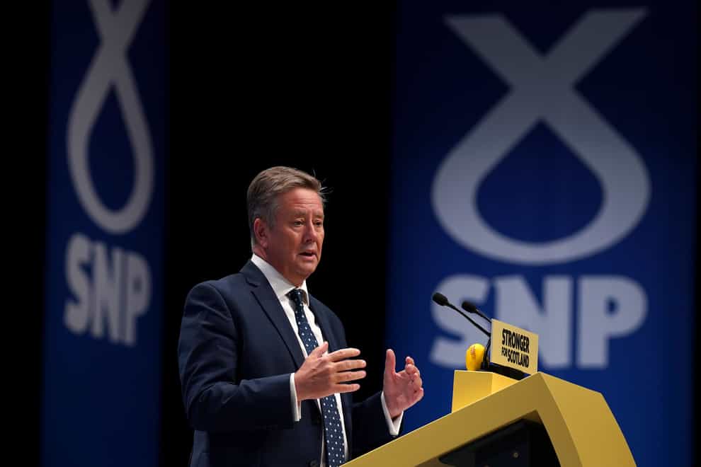 Keith Brown, SNP deputy leader, will tell conference delegates the next election will be a straight choice between Westminster control and independence (Andrew Milligan/PA)