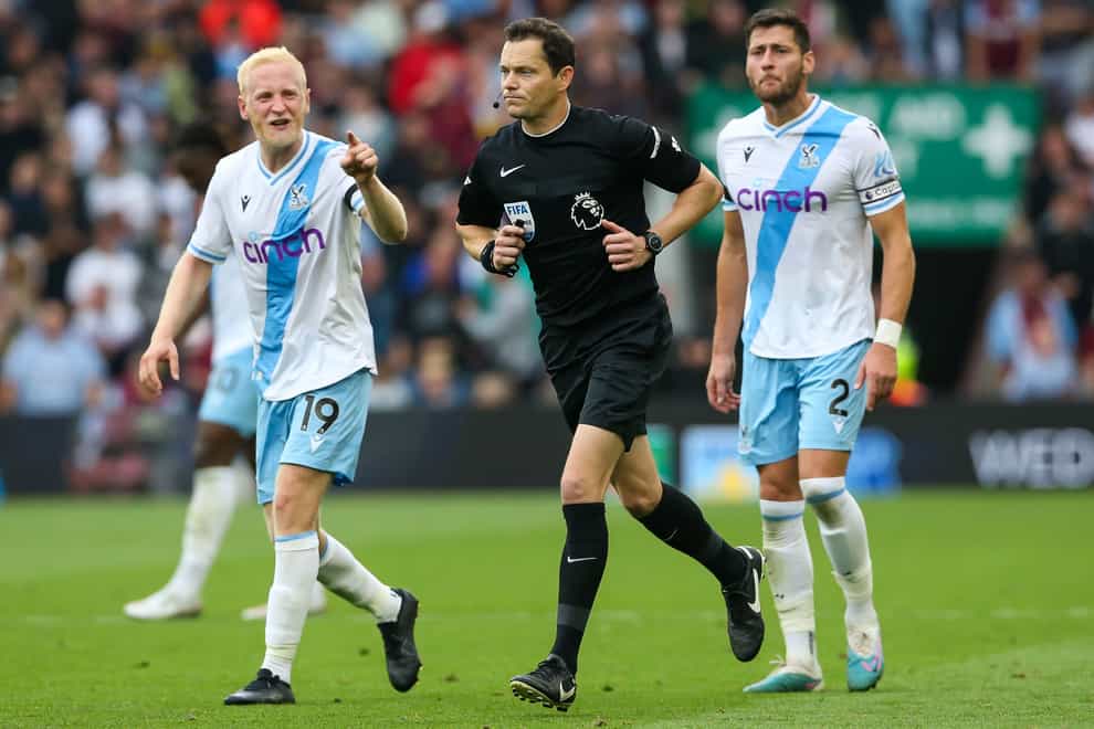 Referee Darren England will be the fourth official at Brentford’s home game against Burnley (Barrington Coombs/PA)