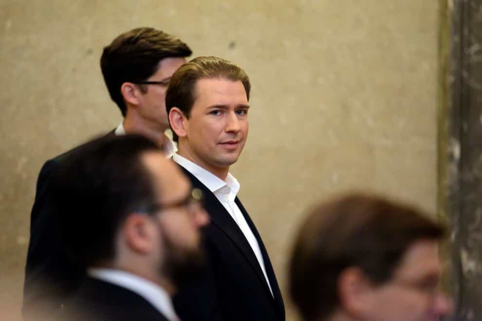 Austrian former chancellor Sebastian Kurz has gone on trial accused of making false statements to a parliamentary inquiry into alleged corruption in his first government (Heinz-Peter Bader/AP)