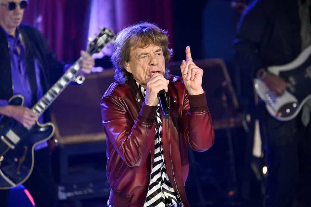 Sir Mick Jagger led the band for several new songs at Racket NYC (Invision/AP)