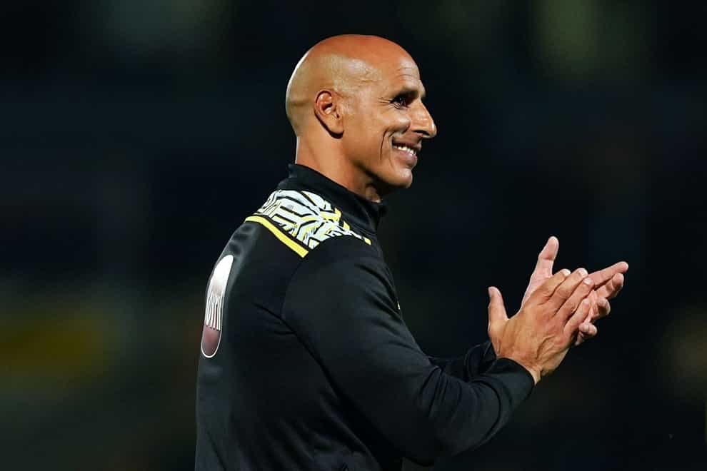 Burton Albion manager Dino Maamria has lots to be happy about (Martin Rickett/PA)