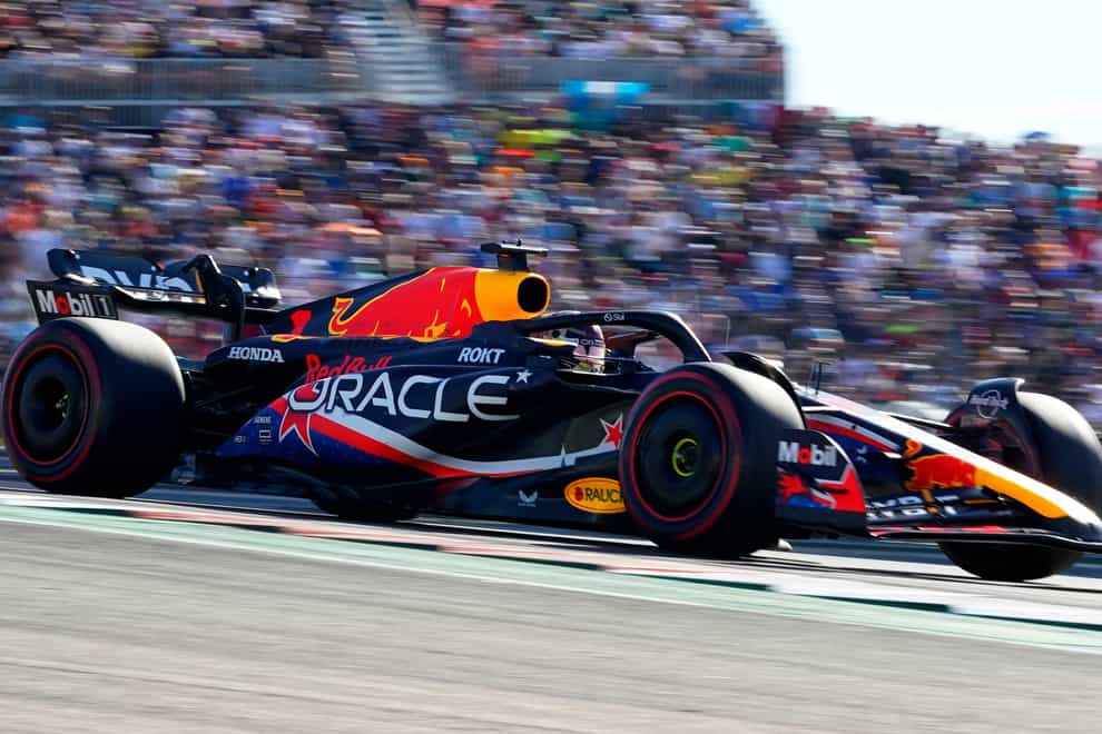 Max Verstappen will start from pole for today’s sprint race (Eric Gay/AP)