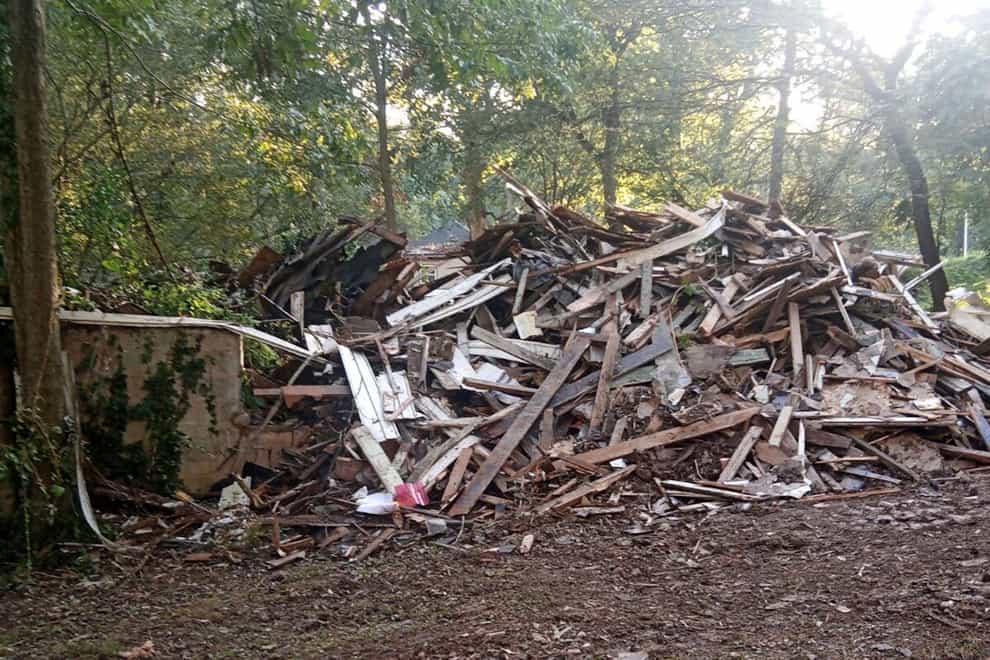 Susan Hodgson’s mistakenly demolished family home (Susan Hodgson via AP)