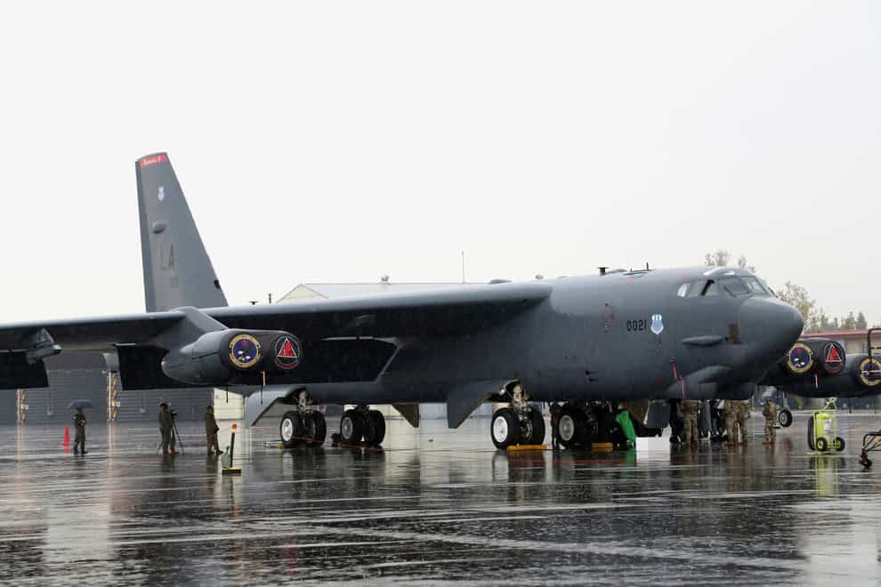 The exercise involved a US Air Force B-52 bomber (South Korea Defence Ministry/Yonhap)