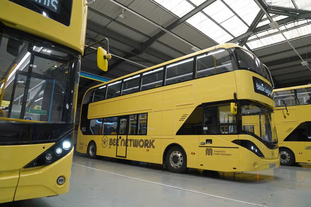 The ‘Bee Network’ buses at manufacturer Alexander Dennis in Larbert (PA)