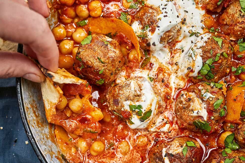 One-pot Moroccan-style meatballs from Home Kitchen (Dave Brown 2023/PA)