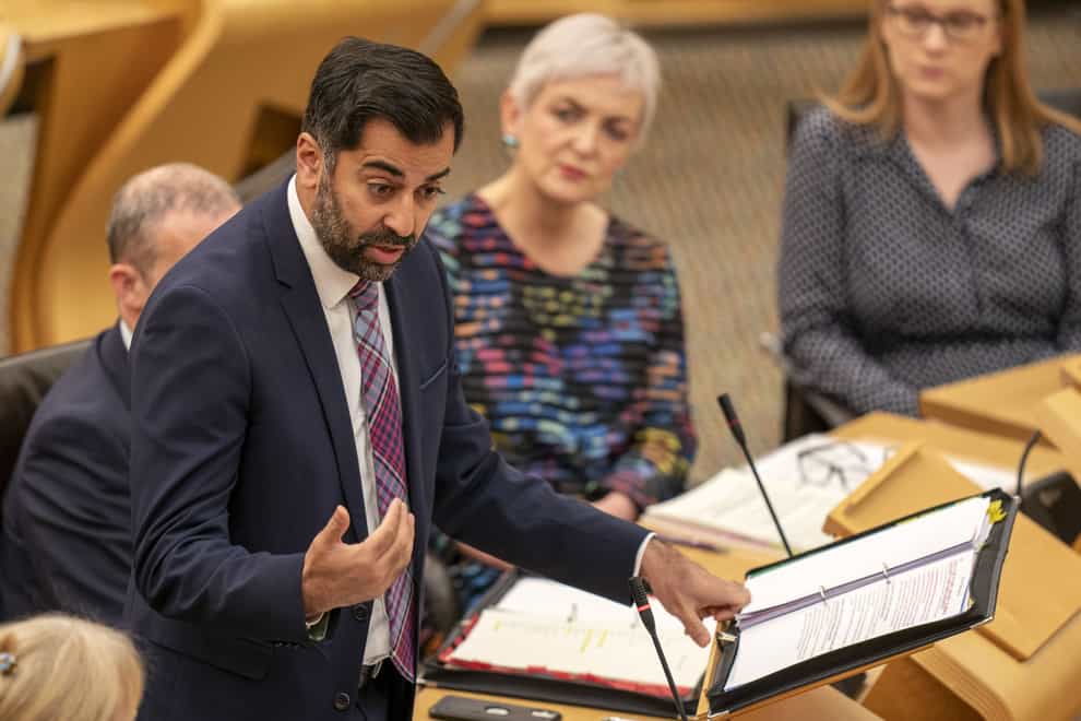 The comment was posted on a video of Humza Yousaf speaking in 2020 in the wake of the murder of George Floyd in the US (Jane Barlow/PA)