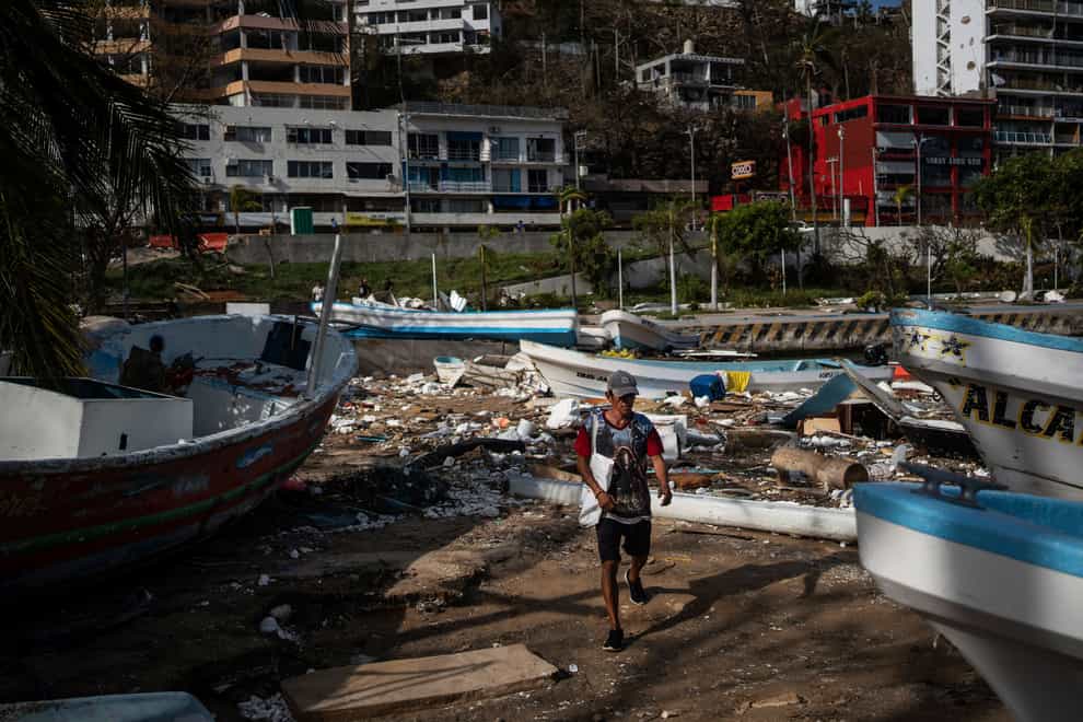 The tourist hotspot of Acapulco was severely damaged in the storm (Felix Marquez/AP)