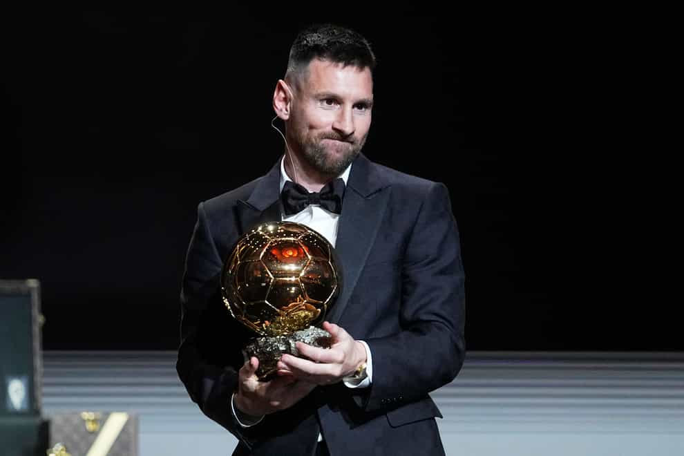 Lionel Messi won his eighth Ballon d’Or in France on Monday night (Michel Euler/AP)
