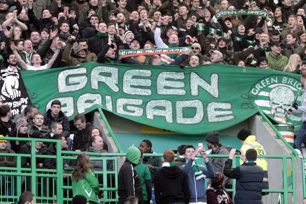 Celtic have suspended Green Brigade tickets (Danny Lawson/PA)