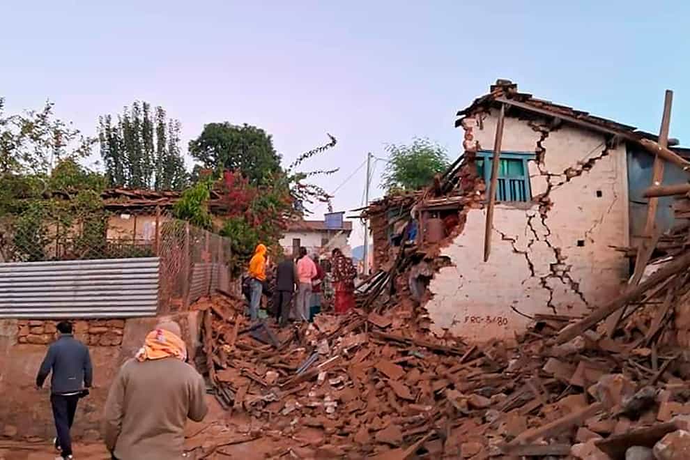 The earthquake affected an area in north-western Nepal (Nepal Prime Minister’s Office via AP)