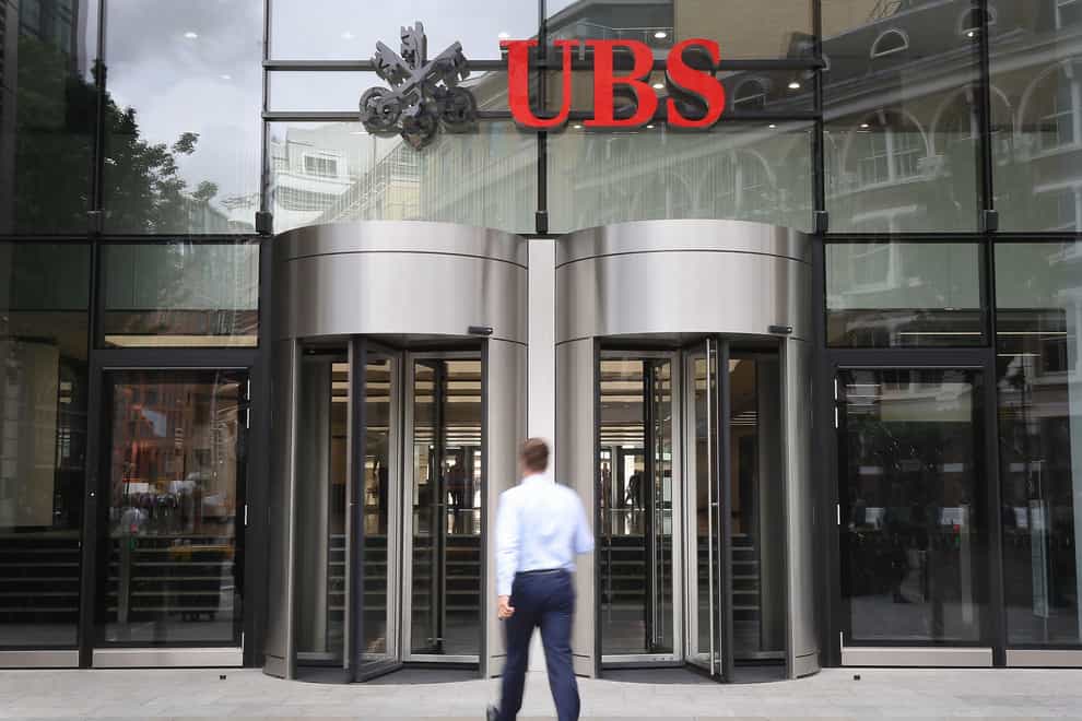 Swiss banking giant UBS reported a 255m US dollar (£206m) pre-tax loss in the third quarter (Philip Toscano/PA)