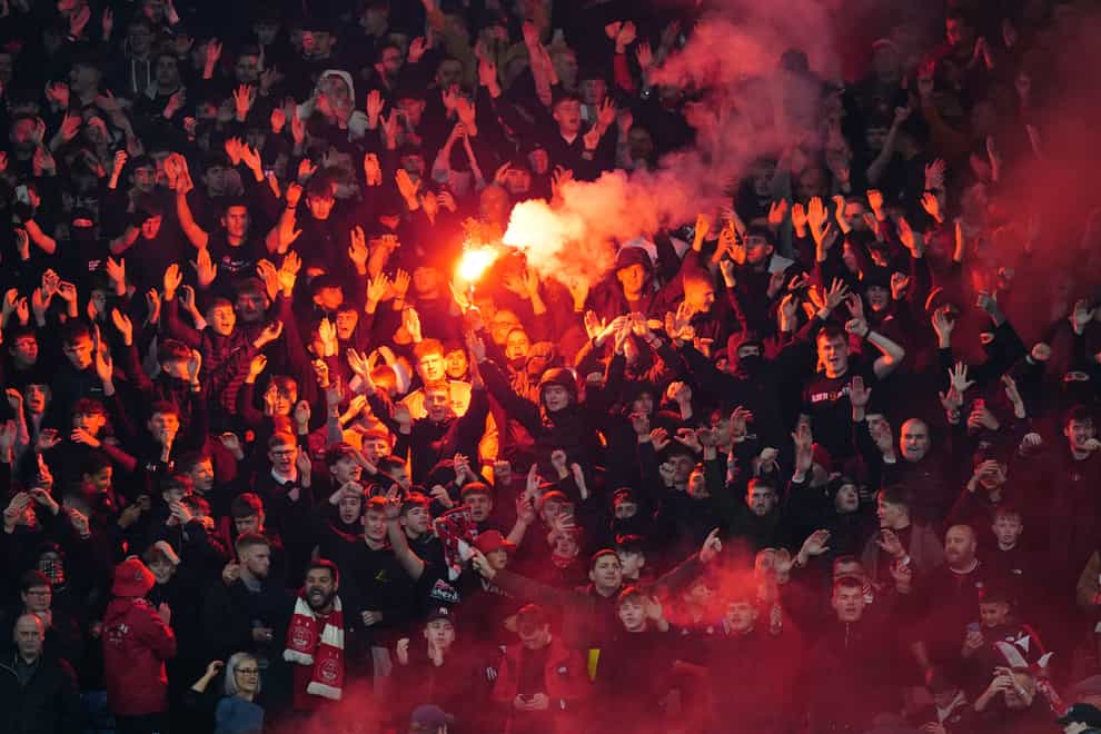 Aberdeen fans have not got the allocation they wanted (Jane Barlow/PA)
