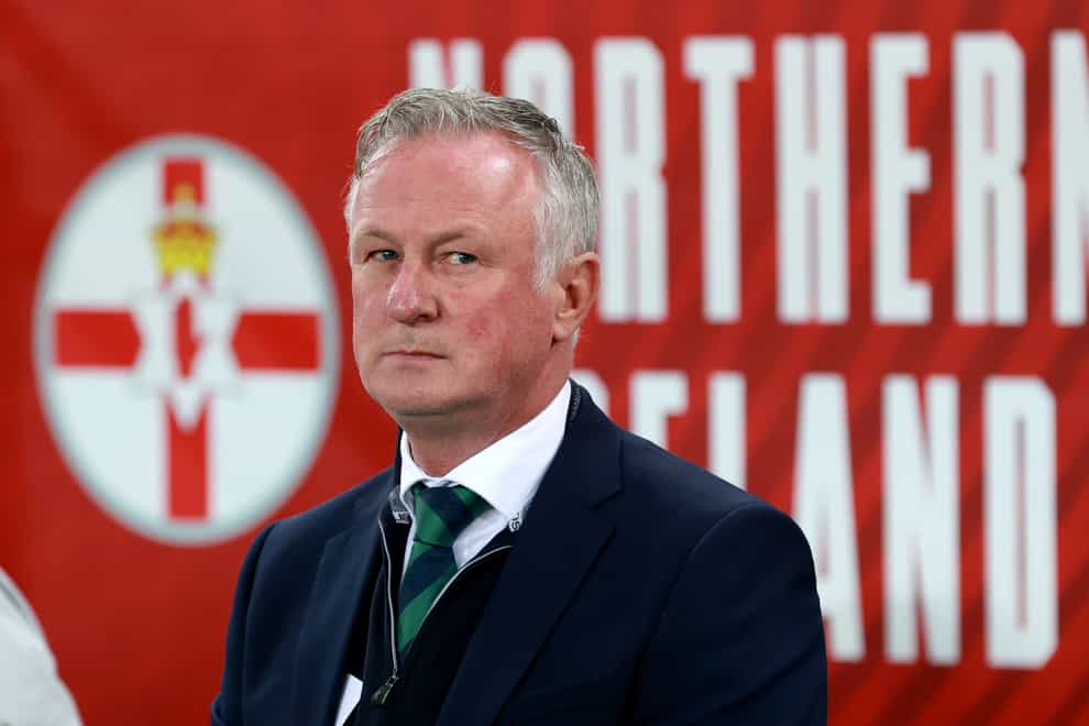 Michael O’Neill has named a 26-man group for Northern Ireland’s final Euro 2024 qualifiers (Liam McBurney/PA)
