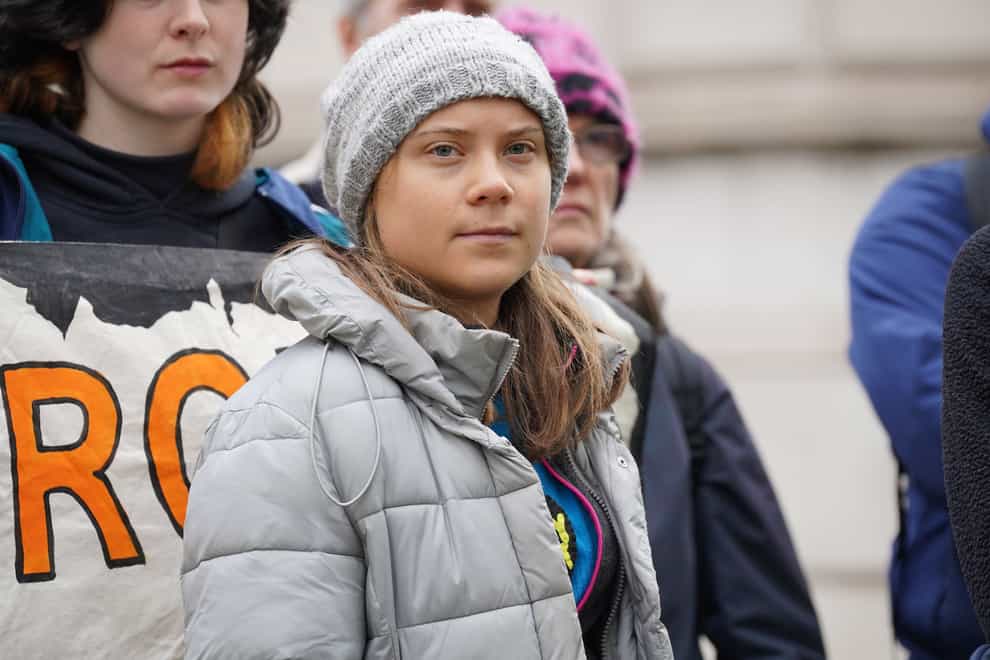 Greta Thunberg was arrested at a protest on October 17 (Lucy North/PA)
