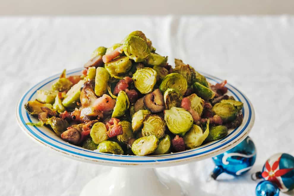 Chestnut and bacon sprouts from Poppy Cooks: The Actually Delicious Air Fryer Cookbook (Haarala Hamilton/PA)