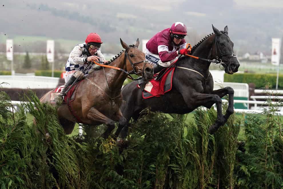 Delta Work (right) and Galvin fight it out at last season’s Cheltenham Festival (Mike Egerton/PA)