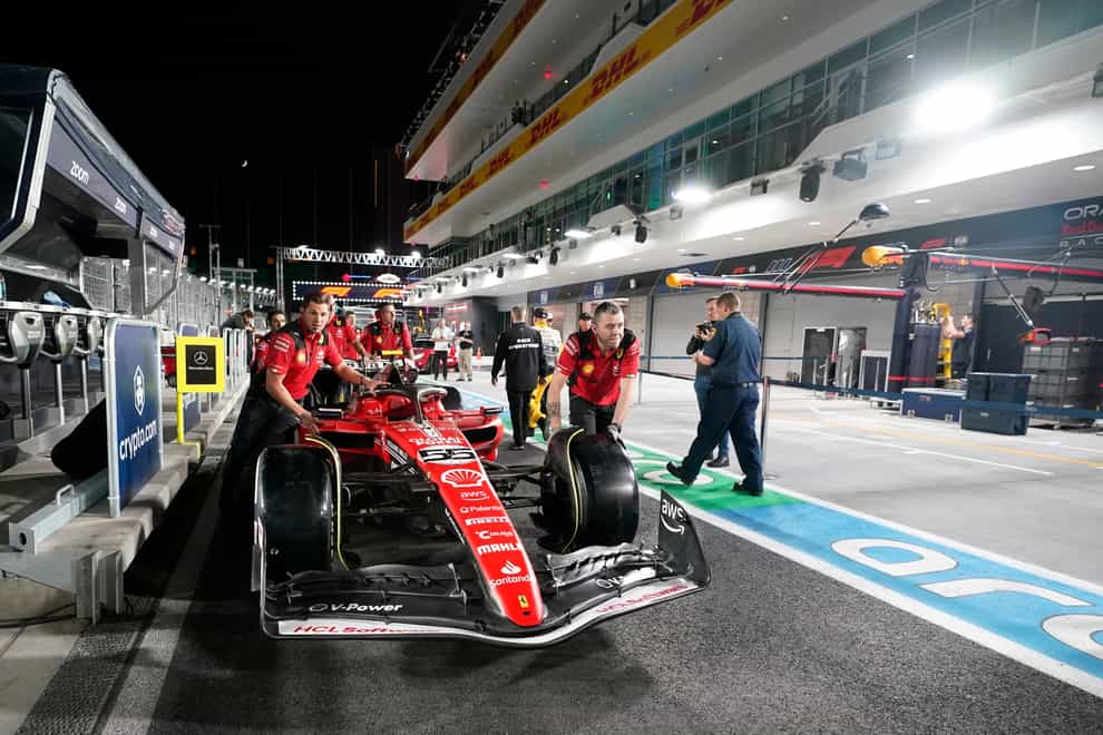 Carlos Sainz broke down in his Ferrari (Darron Cummings/AP)