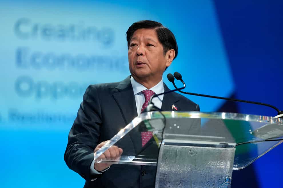 Philippines President Ferdinand Marcos Jr addressed the summit in San Francisco (AP)